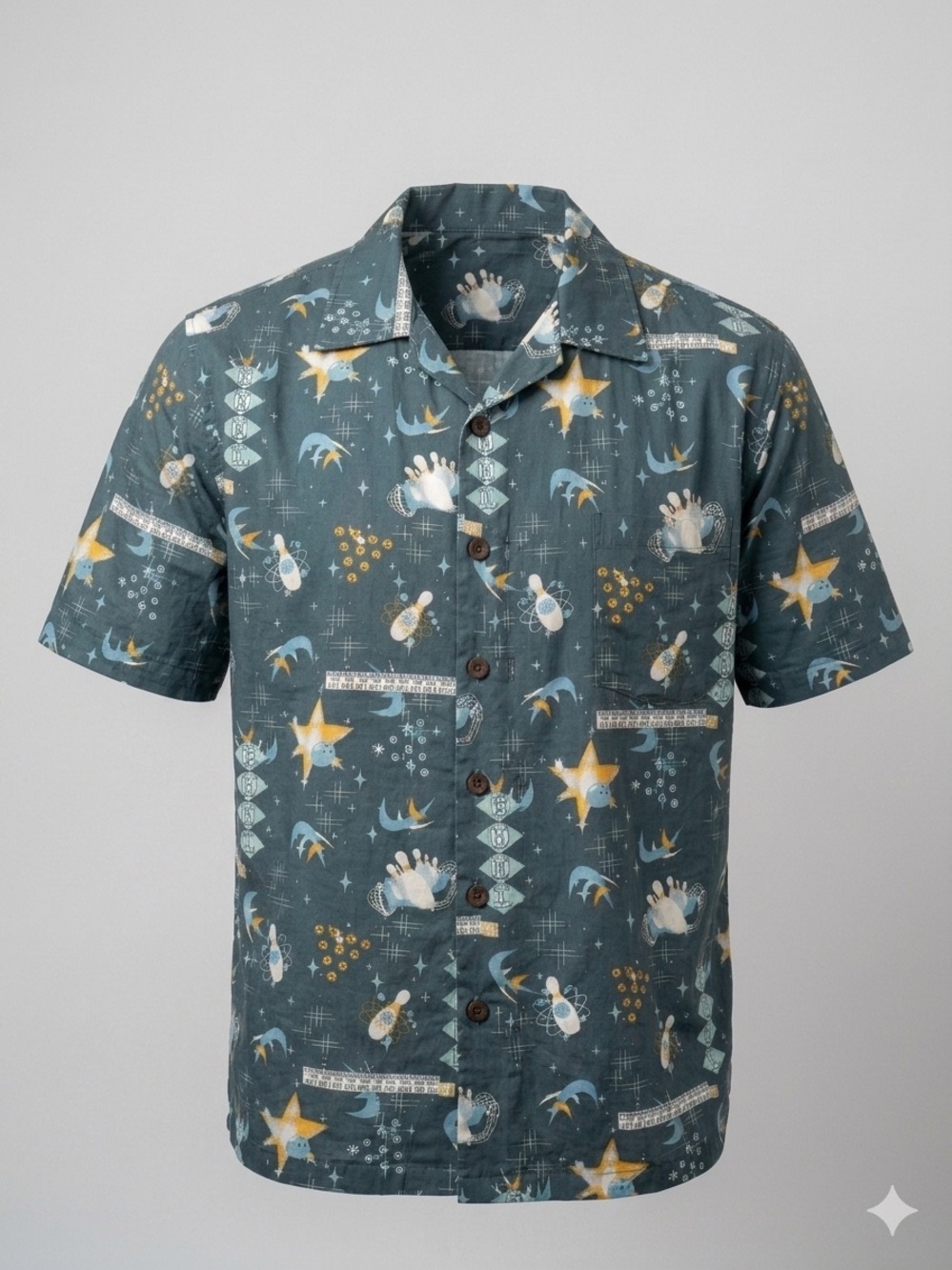 David Carey Originals Retro Atomic Bowling Shirt Men's Large